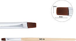 Holzpinsel für Nagelgel №8 - NeoNail Professional — Bild N2