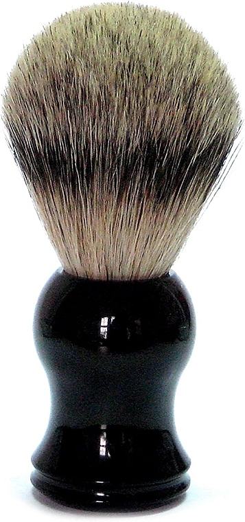 Rasierpinsel mit Dachshaar Plastik schwarz - Golddachs Finest Badger Plastic Black — Bild N1