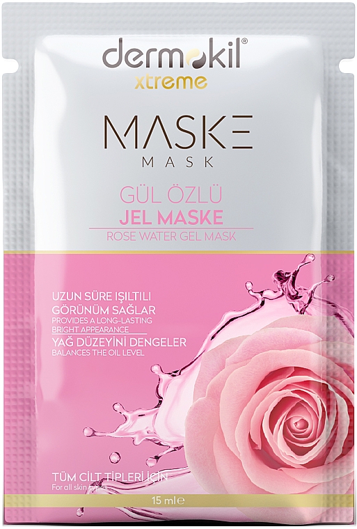 Gel-Maske mit Rosenwasser - Dermokil Rose Water Gel Mask (sachet) — Bild N1