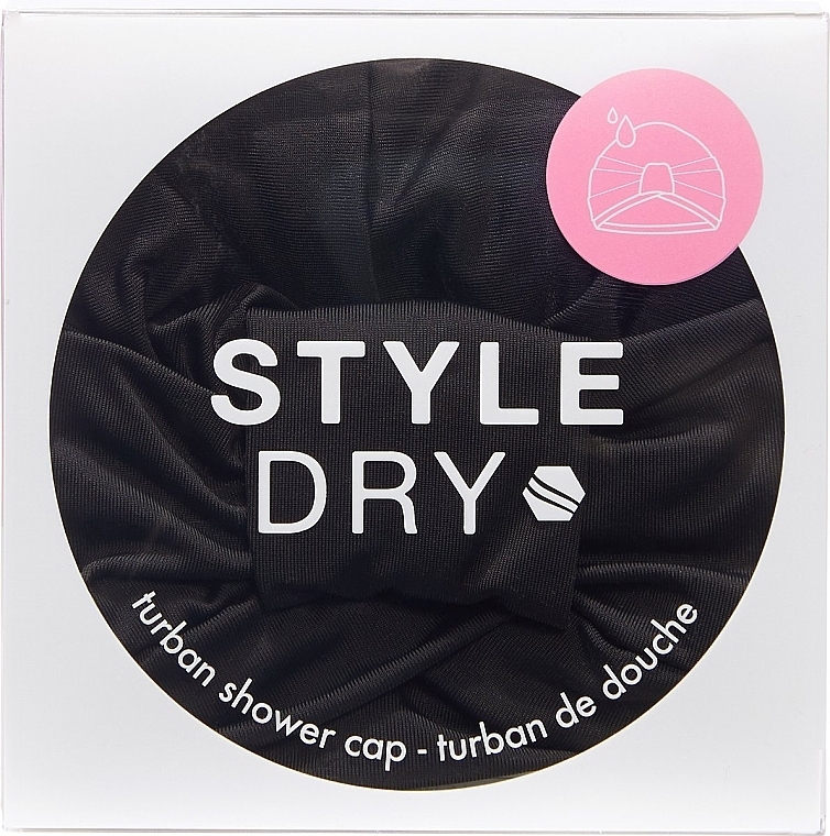 Duschhaube schwarz - Styledry Shower Cap After Dark — Bild N3