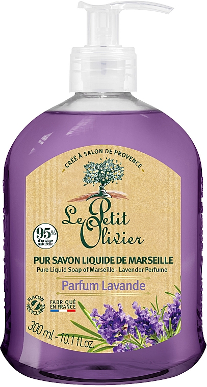 Flüssigseife mit Lavendelextrakt - Le Petit Olivier Pure liquid traditional Marseille soap Lavender — Bild N1