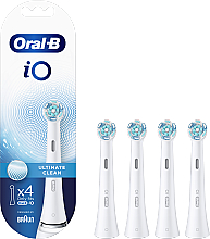 Austauschbare Zahnbürstenköpfe für elektrische Zahnbürste 4 St. weiß - Oral-B Braun iO Ultimate Clean — Bild N2