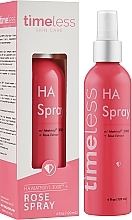 Spray für Gesicht und Körper mit Hyaluronsäure und Rosenextrakt - Timeless Skin Care HA+C Matrixyl 3000 — Bild N2
