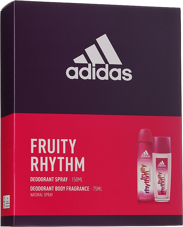 Adidas Fruity Rhythm - Körperpflegeset (Parfümiertes Körperspray 75ml + Deospray 150ml)