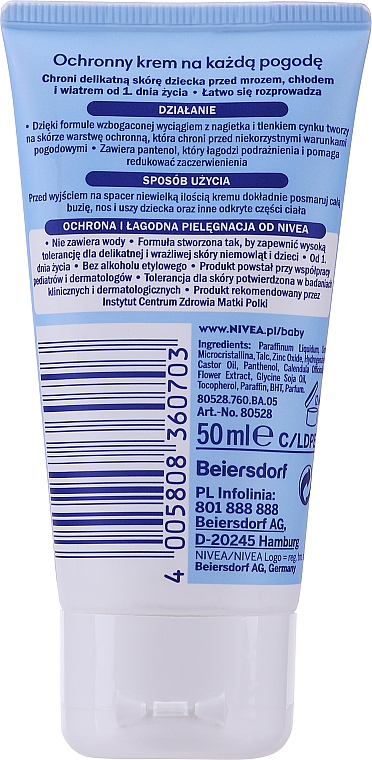 Hypoallergene schützende Kindercreme für alle Jahreszeiten - NIVEA Baby Cream For Any Weather Hypoallergenic — Bild N2