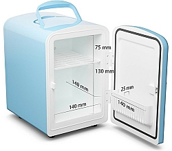 Kosmetischer Mini-Kühlschrank hellblau - Fluff Cosmetic Fridge — Bild N4