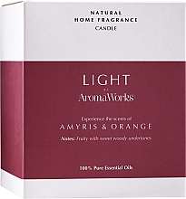 Soja-Duftkerze im Glas mit Amyris- und Orangenduft - AromaWorks Light Range Amyris & Orange Candle — Bild N5