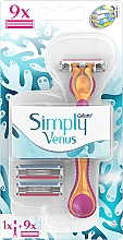 Düfte, Parfümerie und Kosmetik Rasierer mit 9 Rasierklingen - Gillette Simply Venus 3