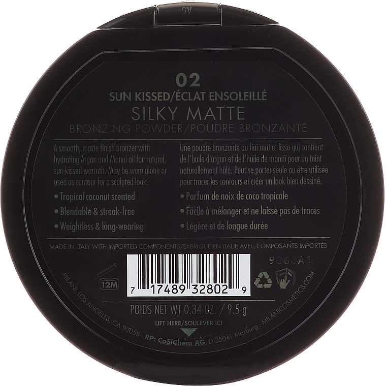 Gesichtsbronzer - Milani Silky Matte Bronzing Powder — Bild N2