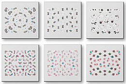 Düfte, Parfümerie und Kosmetik Dekorative Nagelsticker 6 St. Set 42959 - Top Choice Nail Decorations Stickers Set