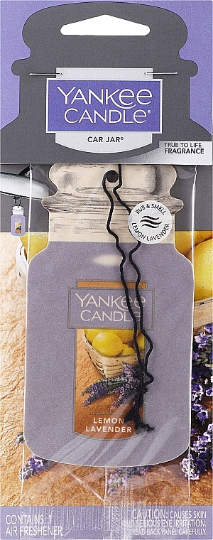 Papier-Lufterfrischer Lemon Lavender - Yankee Candle Lemon Lavender Car Jar — Bild N1
