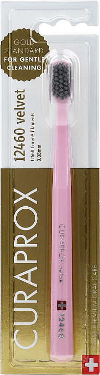Zahnbürste Velvet CS 12460 rosa mit grauen Borsten - Curaprox — Bild N1