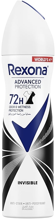 Unsichtbares Antitranspirantspray - Rexona Antiperspirant Spray 72 H  — Bild N1