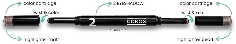 Doppelter Highlighter - Gokos EyeLighter Black Edition — Bild N2