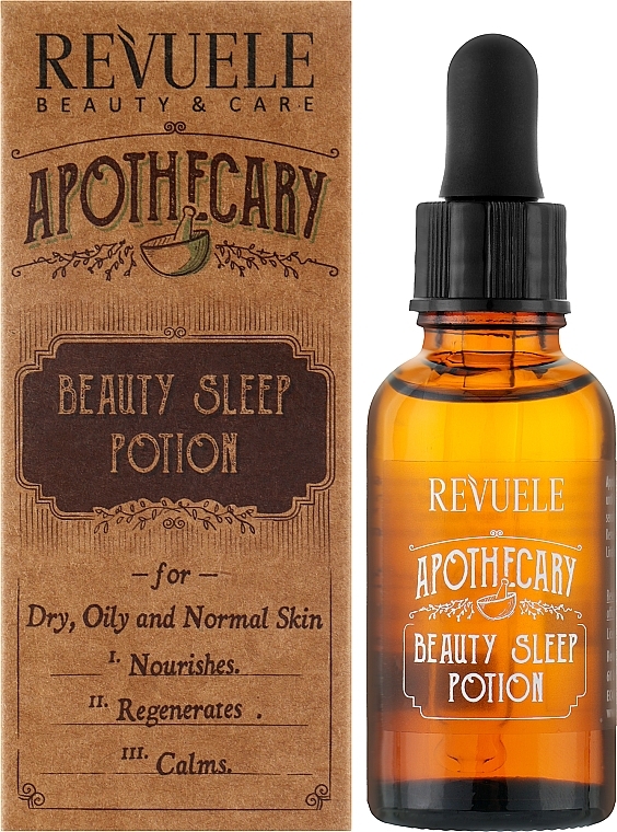 Nährendes, regenerierendes und beruhigendes Gesichtsserum mit Argan-, Avocado- und Lavendelöl - Revuele Apothecary Beauty Sleep Potion Night Serum — Bild N2