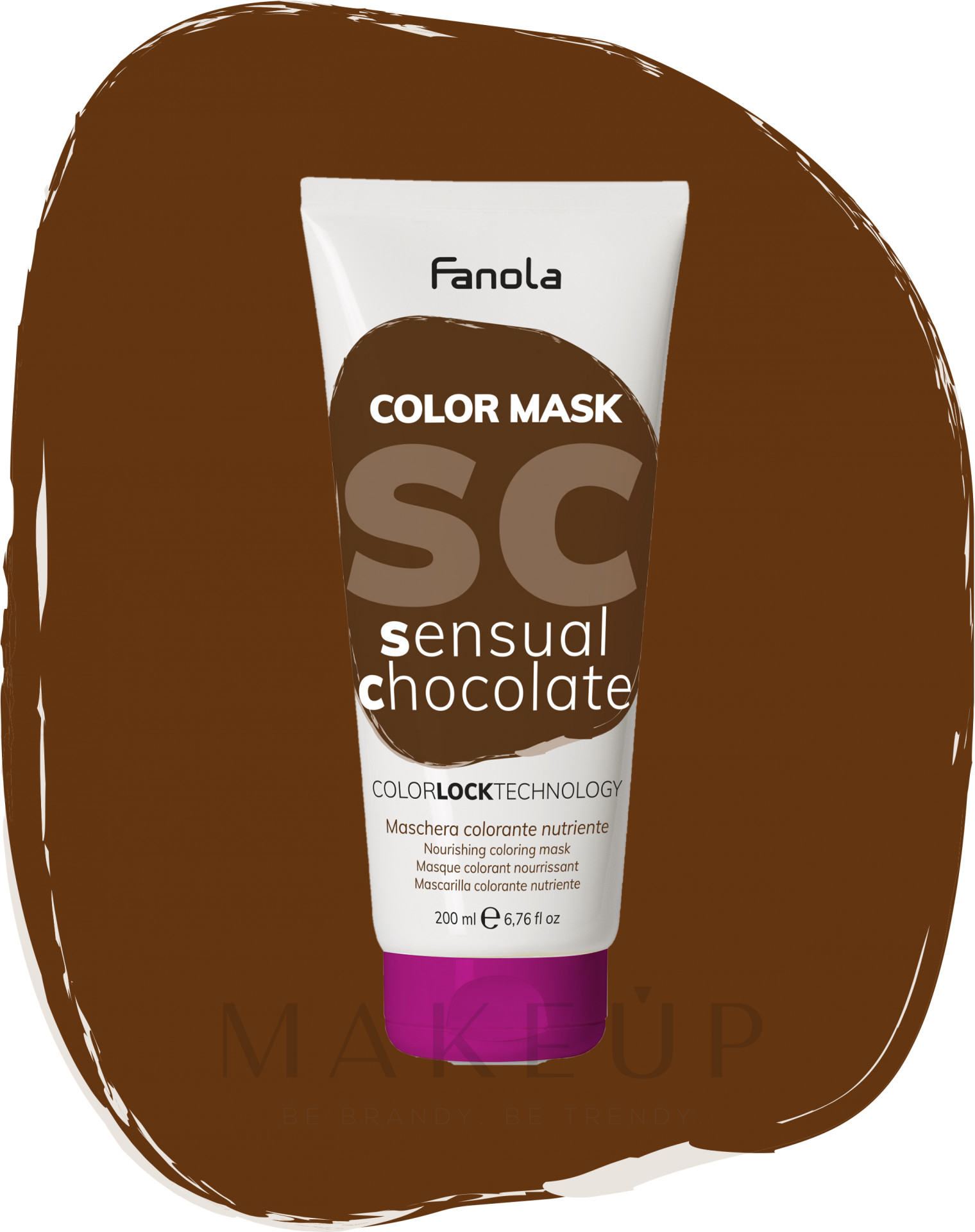 Pflegende und färbende Maske zur Wiederbelebung der Haarfarbe - Fanola Color Mask — Bild Chocolate