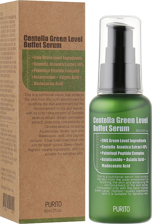 Feuchtigkeitsspendendes und beruhigendes Gesichtsserum mit 49% Centella-Extrakt - Purito Centella Green Level Buffet Serum — Bild N6