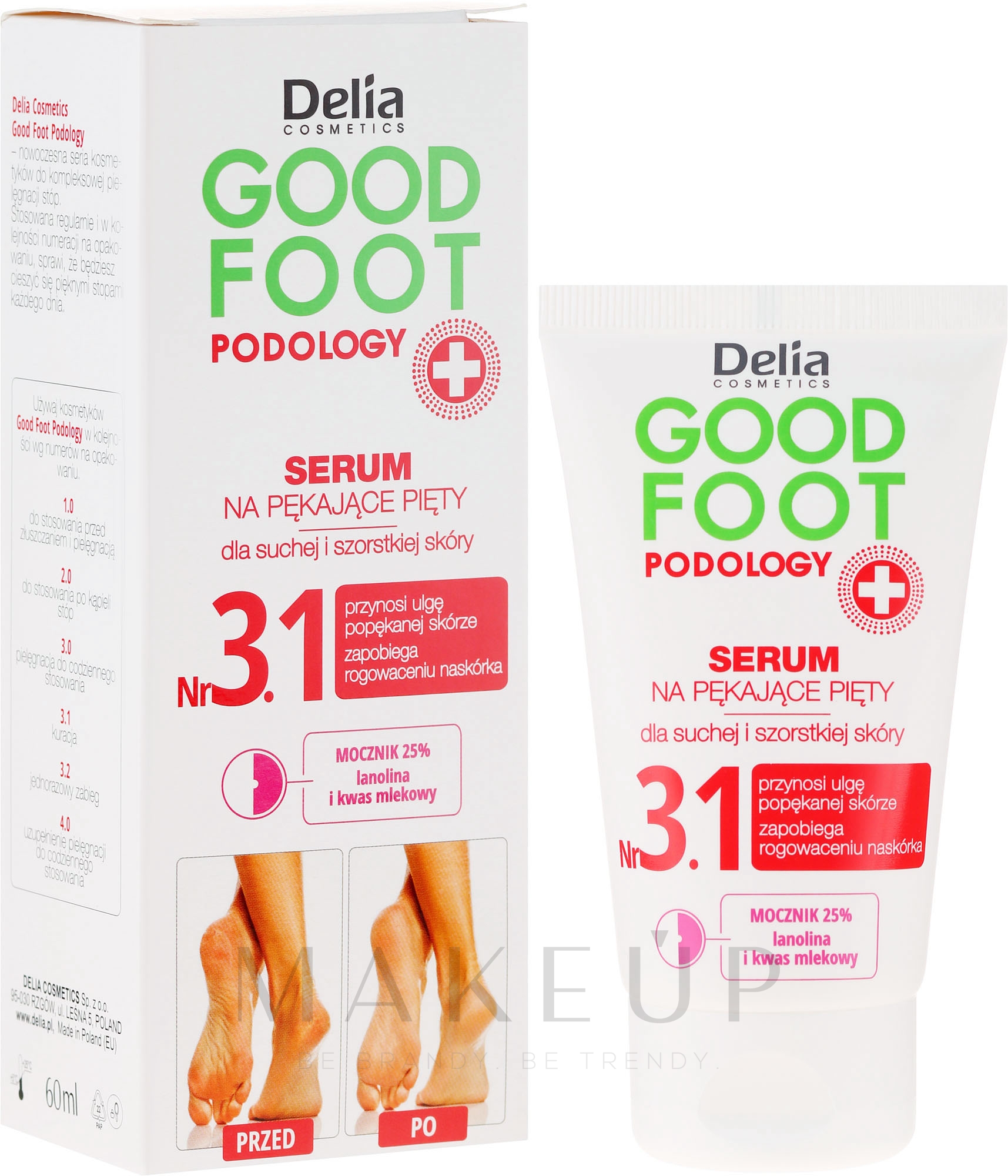 Feuchtigkeitsspendendes Serum und Fußregeneration - Delia Good Foot — Bild 60 ml