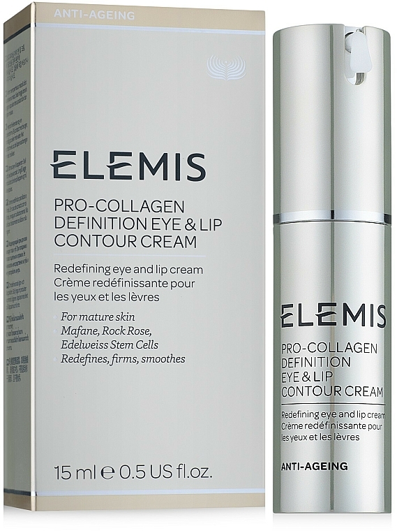 Modellierende, straffende und glättende Augen- und Lippencreme mit Lifting-Effekt - Elemis Pro-Intense Eye and Lip Contour Cream — Bild N1
