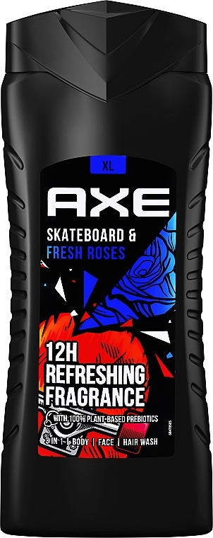 3in1 Duschgel - Axe Skateboard & Fresh Roses 3 In 1 Body Wash — Bild N1