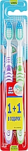 Zahnbürsten-Set mittel violett + grün - Colgate Expert Cleaning Medium Toothbrush — Bild N1