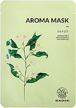 Düfte, Parfümerie und Kosmetik Feuchtigkeitsspendende Tuchmaske für das Gesicht mit Neroliöl für gestresste Haut - Beaudiani Aroma Mask Neroli