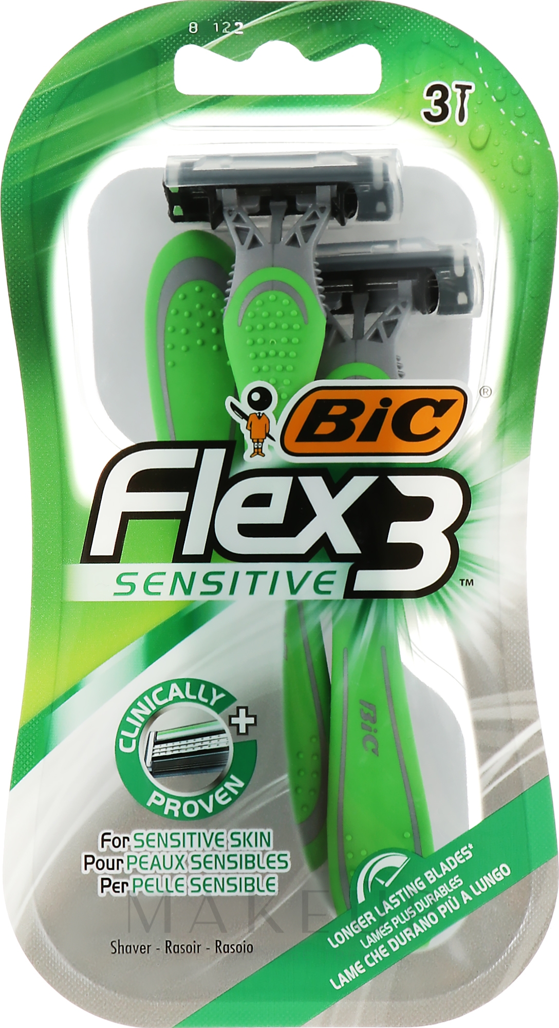 Männerrasierer für empfindliche Haut - Bic Flex 3 Sensitive — Bild 3 St.