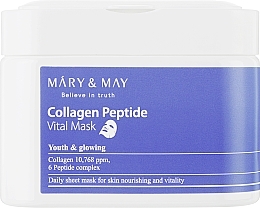 Düfte, Parfümerie und Kosmetik Tuchmaske für das Gesicht mit Kollagen und Peptiden - Mary & May Collagen Peptide Vital Mask
