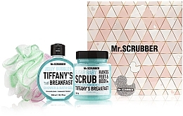 Düfte, Parfümerie und Kosmetik Set - Mr.Scrubber " Tiffany’s Breakfast" (body/scr/300 g + sh/gel/275 ml + sh/sponge)