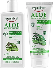 Haarpflegeset - Equilibra Aloe (Haarshampoo 250ml + Conditioner 200ml) — Bild N2