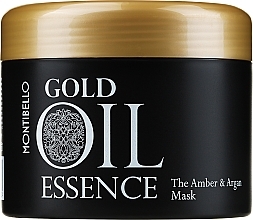 Revitalisierende Haarmaske mit Argan- und Bernsteinöl - Montibello Gold Oil Essence The Amber And Argan Mask — Bild N1