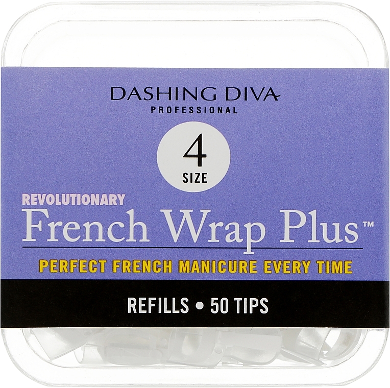 Nageltips French Wrap - Dashing Diva French Wrap Plus White 50 Tips Size 4 — Bild N1