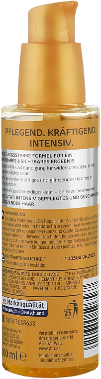 Haaröl - Balea Professional Oil Repair Intensi — Bild N2