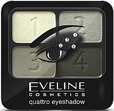 Düfte, Parfümerie und Kosmetik Lidschatten - Eveline Cosmetics Quattro Eye Shadow