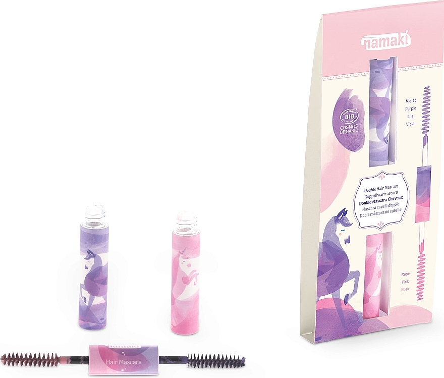 Doppelte Baby-Mascara - Namaki Double-Tip Hair Mascara Pink Purple — Bild N2