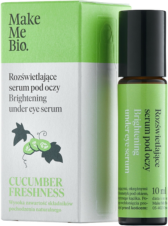 Aufhellendes Serum für die Augenpartie Gurken Frische - Make Me Bio Cucumber Freshness Brightening Under Eye Serum — Bild N1