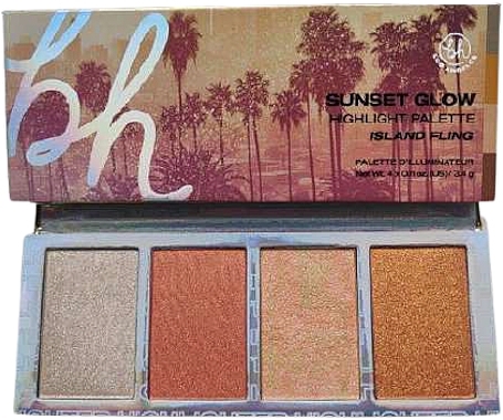 Highlighter-Palette - BH Cosmetics Los Angeles Sunset Glow Highlight Palette Island Fling — Bild N1