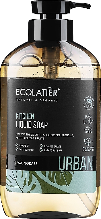 Flüssige Küchenseife mit Zitronengras - Ecolatier Urban Liquid Soap — Bild N2