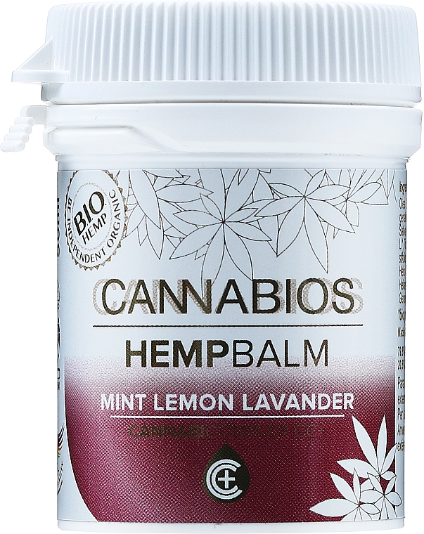 Beruhigender und entzündungshemmender Körperbalsam bei Insektenstichen, Verbrennungen, Juckreiz und Abschürfungen - Cannabios Mint Lemon Lavander Hempbalm — Bild N1