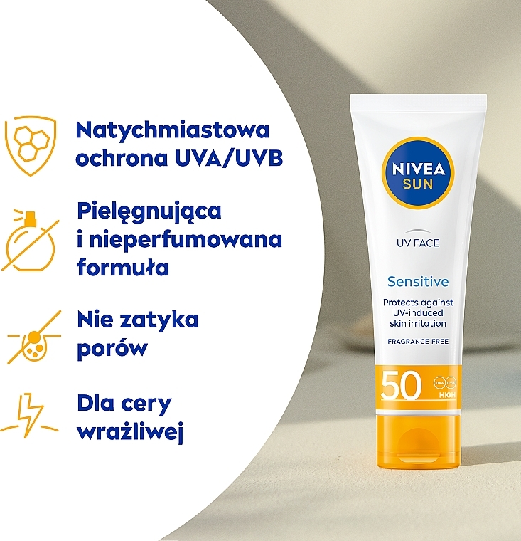 Sonnenschutzcreme für empfindliche Haut - Nivea Sun Sensitive Skin SPF50 High — Bild N3