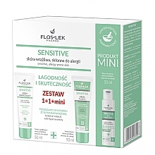 Gesichtspflegeset - Floslek Sensitive Set (Gesichtscreme 2x50ml + Mizellenwasser 50ml) — Bild N2