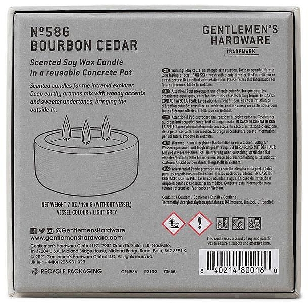 Duftkerze 3 Dochte - Gentleme's Hardware Soy Wax Candle 586 Bourbon Cedar — Bild N5