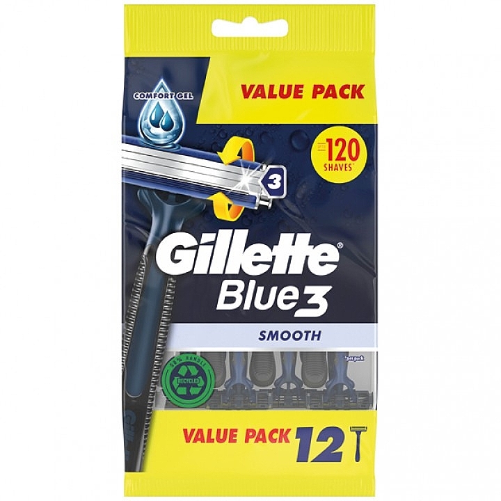 Einwegrasierer-Set 12 St. - Gillette Blue 3 Disposable Razors  — Bild N1