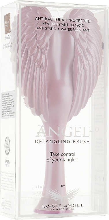 Entwirrbürste rosa 18,7 cm - Tangle Angel 2.0 Detangling Brush Pink — Foto N4