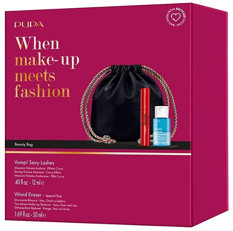 Set - Pupa Vamp! Sexy Lashes & Wand Eraser (mascara/12ml + makeup/remover/50ml + backpack) — Bild N2