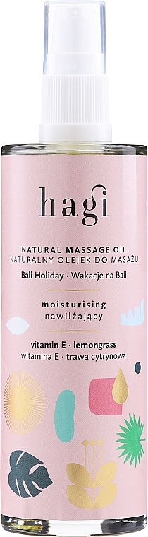 Natürliches Massageöl mit Zitronengras und Vitamin E - Hagi Bali Holiday Natural Massage Oil — Bild N1