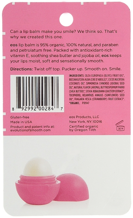 Lippenbalsam mit Erdbeersorbet - EOS Smooth Sphere Lip Balm Strawberry Sorbet — Bild N3