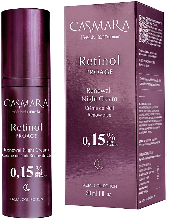 Regenerierende Nachtcreme mit Retinol 0,15 % - Casmara Retinol Proage Renewal Night Cream — Bild N2