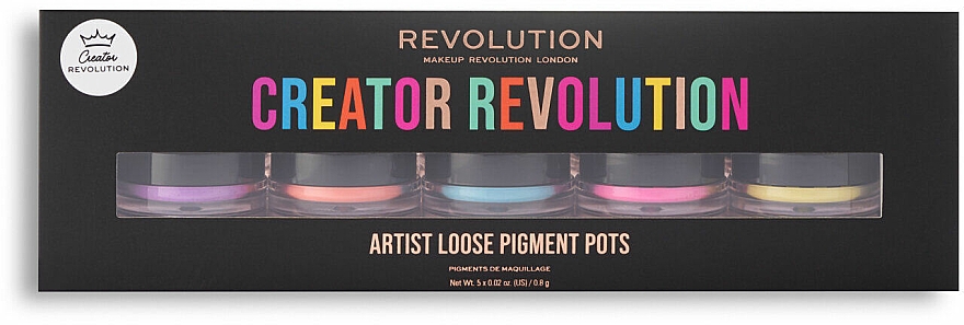 Set - Makeup Revolution Creator Revolution Artist Pigment Pot Set (pigment/5x0.8g) — Bild N2