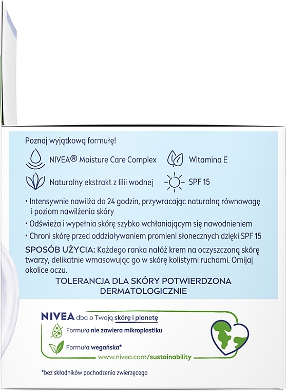 Kühlende Tagescreme mit Vitamin E und Antioxidantien - Nivea 24H Moisture Care Complex — Bild N2